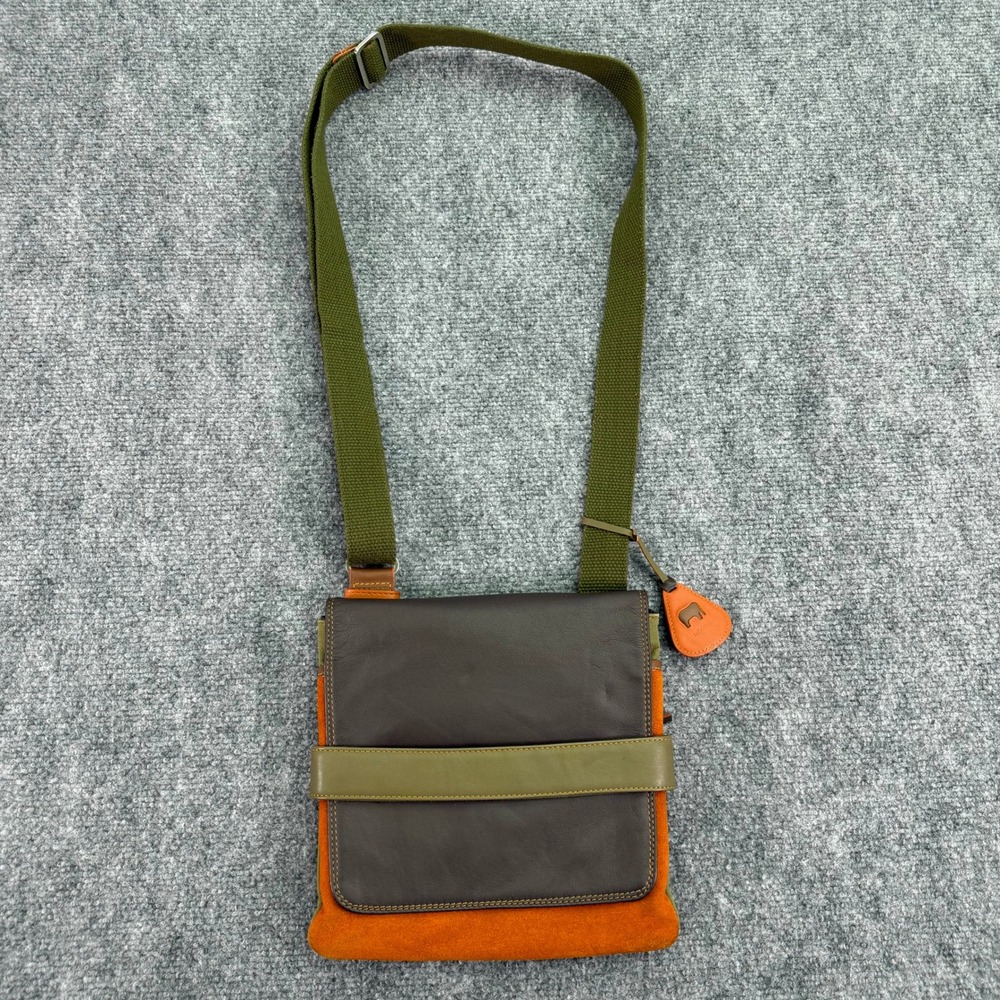 Mywalit‎ Crossbody Bag Womens Olive Brown Orange Colorblock